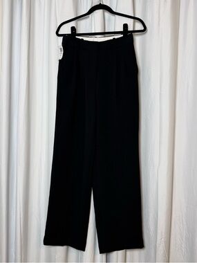 Wilfred Effortless Pants Black Wide Leg High Rise Size 4 NWT